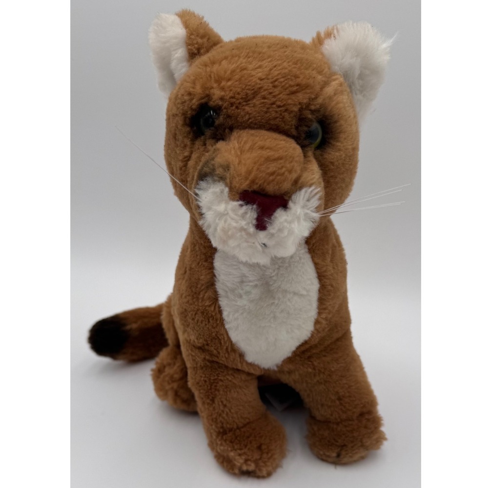 Vintage 80s Dakin Plush Stuffed Animal Toy Pfizer Cougar Mountain Lion Cub 1983